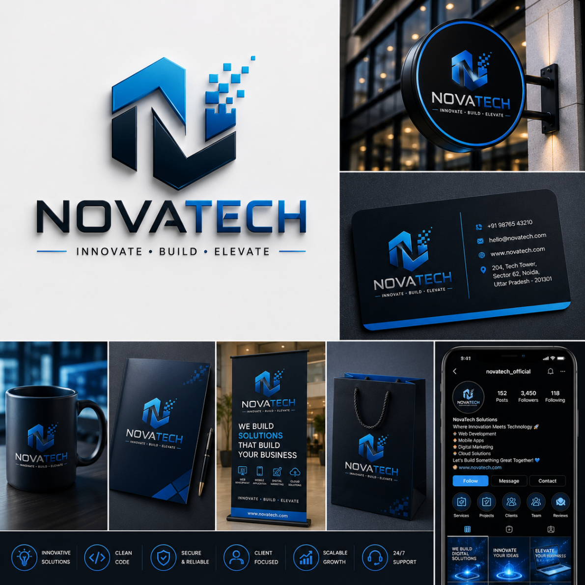 NovaTech branding concept