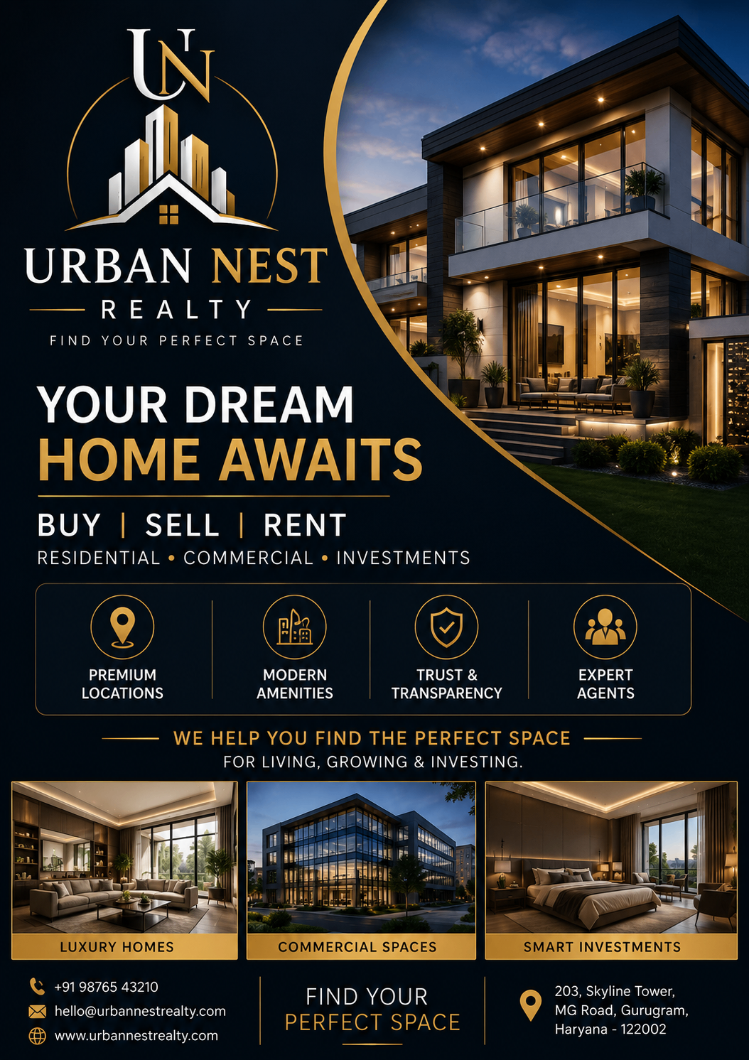 Urban Nest Realty poster design