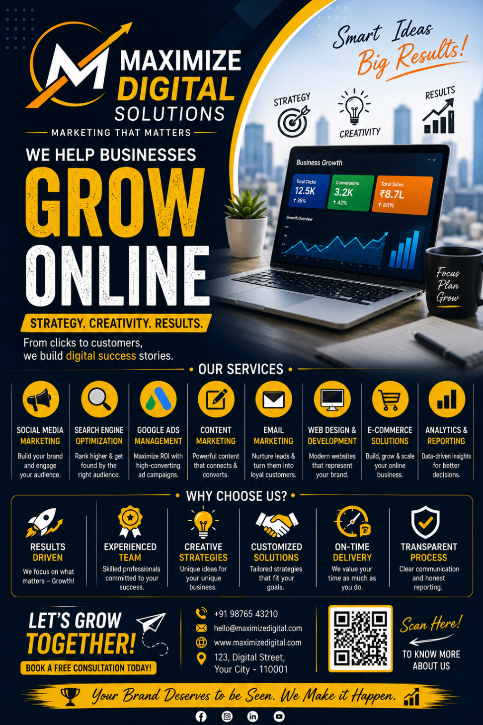 Maximize Digital poster design